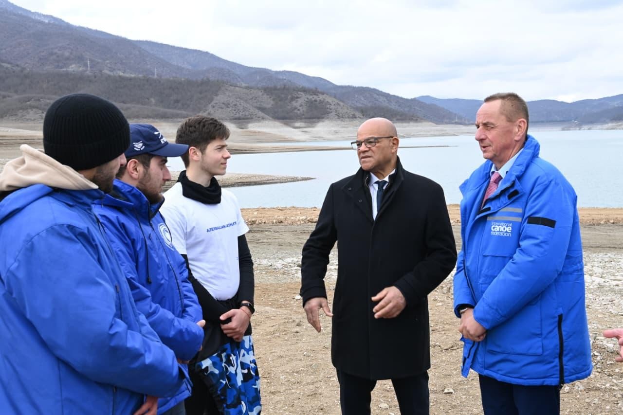 Federasiya prezidentləri Sərsəng su anbarına baxış keçiriblər - FOTOLAR